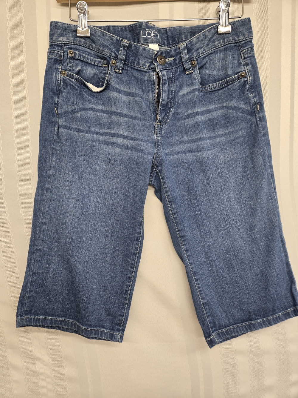 LOFT BY ANN TAYLOR Women’s Blue Denim Knee-Length Jeans SIZE 2 ORIGINAL